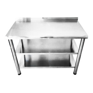 Mesa de Trabajo de 3 Niveles 110 x 85.5 x 60 cm Acero Inoxidable