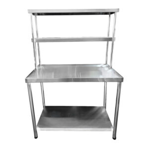 Mesa de Trabajo con Repisa de 4 Niveles 108 x 85.5 x 60 cm Acero Inoxidable