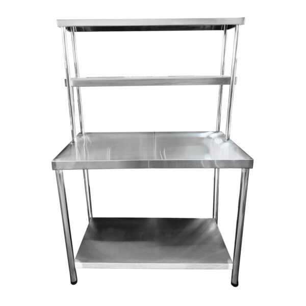 Mesa de Trabajo con Repisa de 4 Niveles 108 x 85.5 x 60 cm Acero Inoxidable