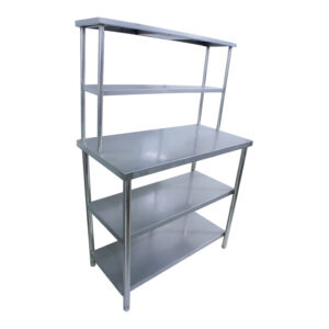 Mesa de Trabajo con Repisa de 5 Niveles 108 x 57 x 160 cm Acero Inoxidable